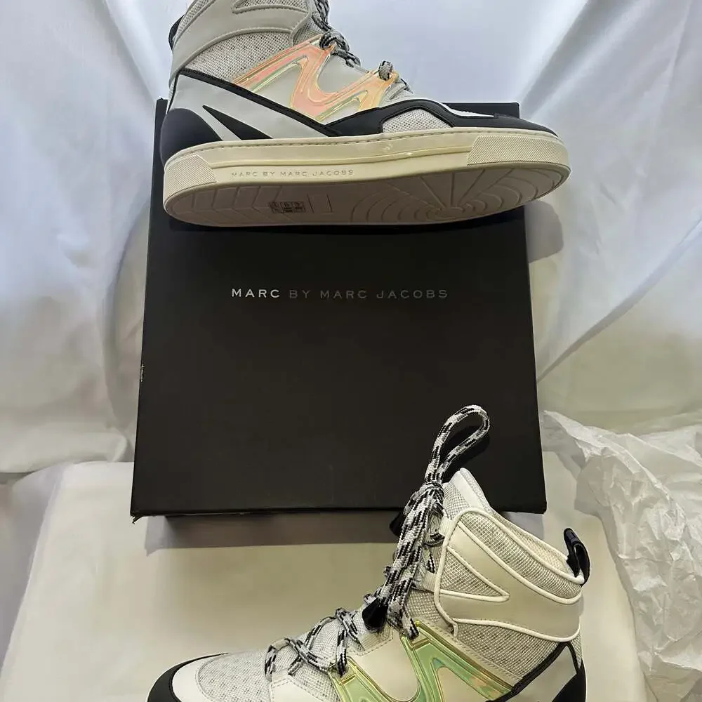 Marc by Marc Jacobs Ninja High Top Tech Sneakers Off White